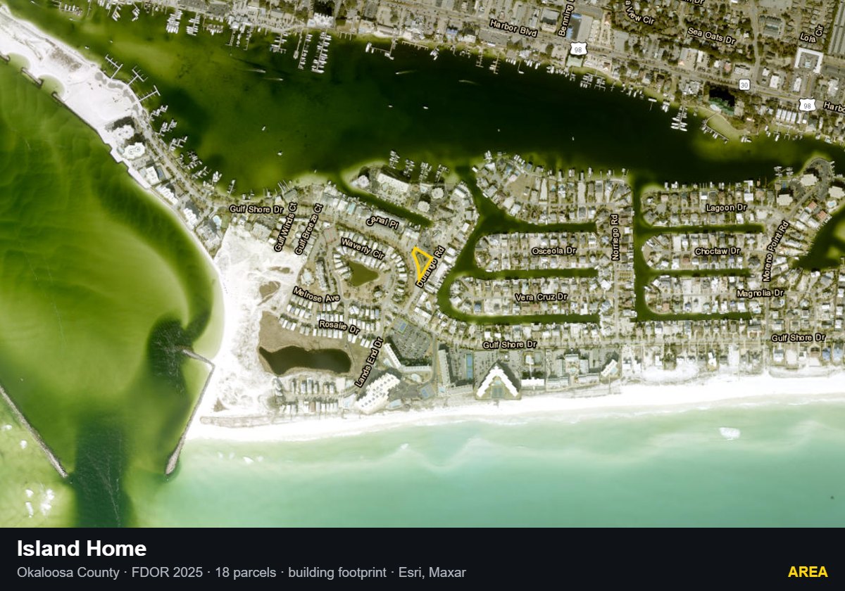 Island Home — Area parcel record