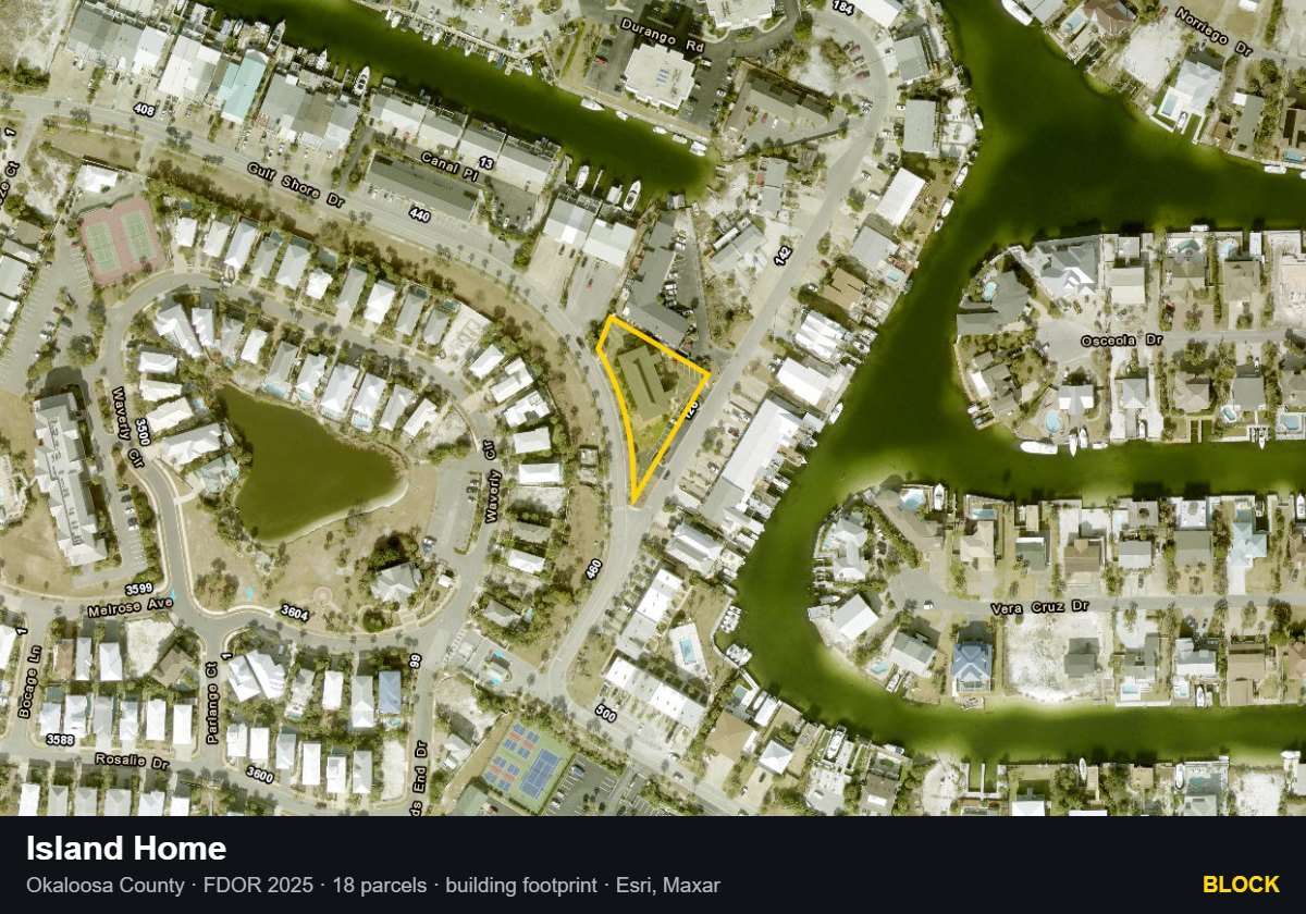 Island Home — Block parcel record