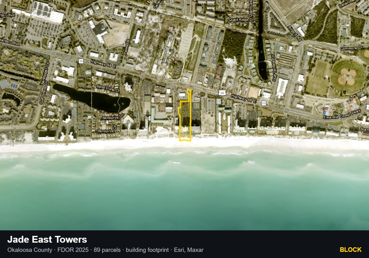 Jade East Towers — Block parcel record