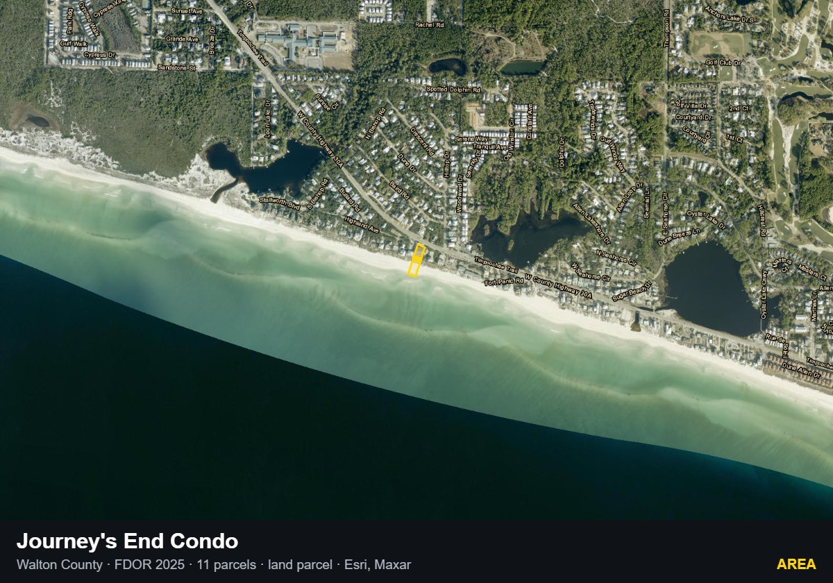 Journey's End Condo — Area parcel record