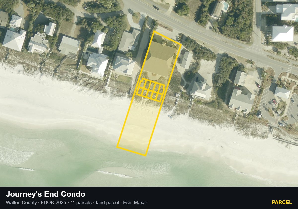 Journey's End Condo — Parcel parcel record