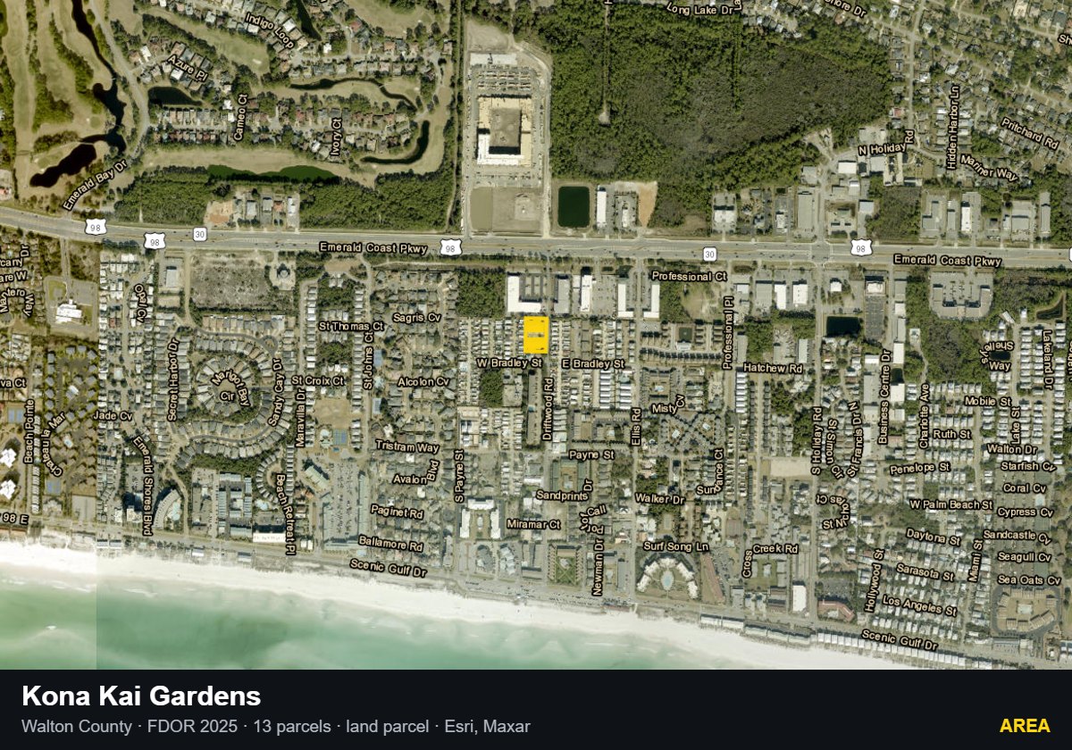 Kona Kai Gardens — Area parcel record