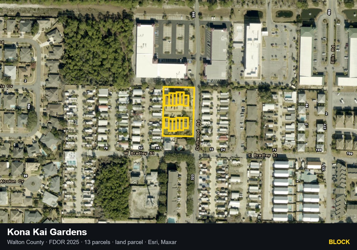 Kona Kai Gardens — Block parcel record