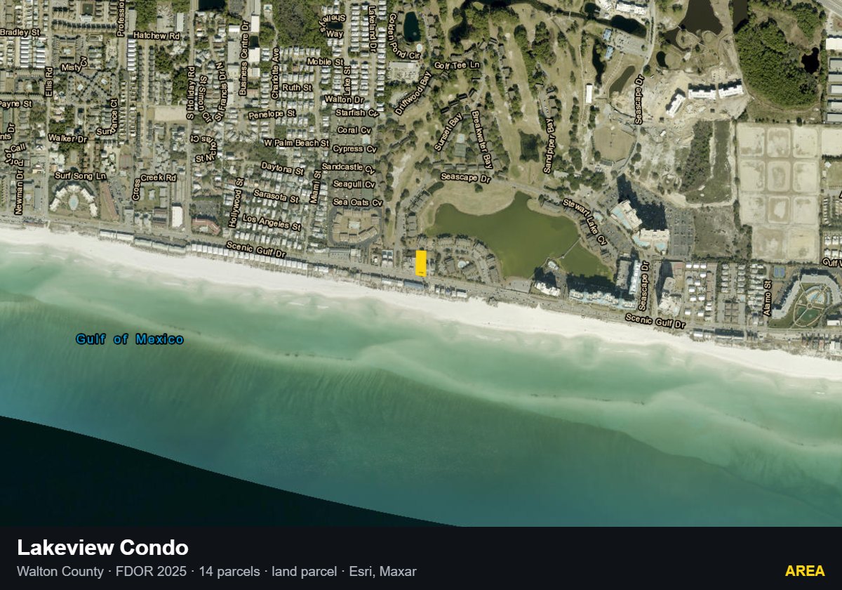 Lakeview Condo — Area parcel record
