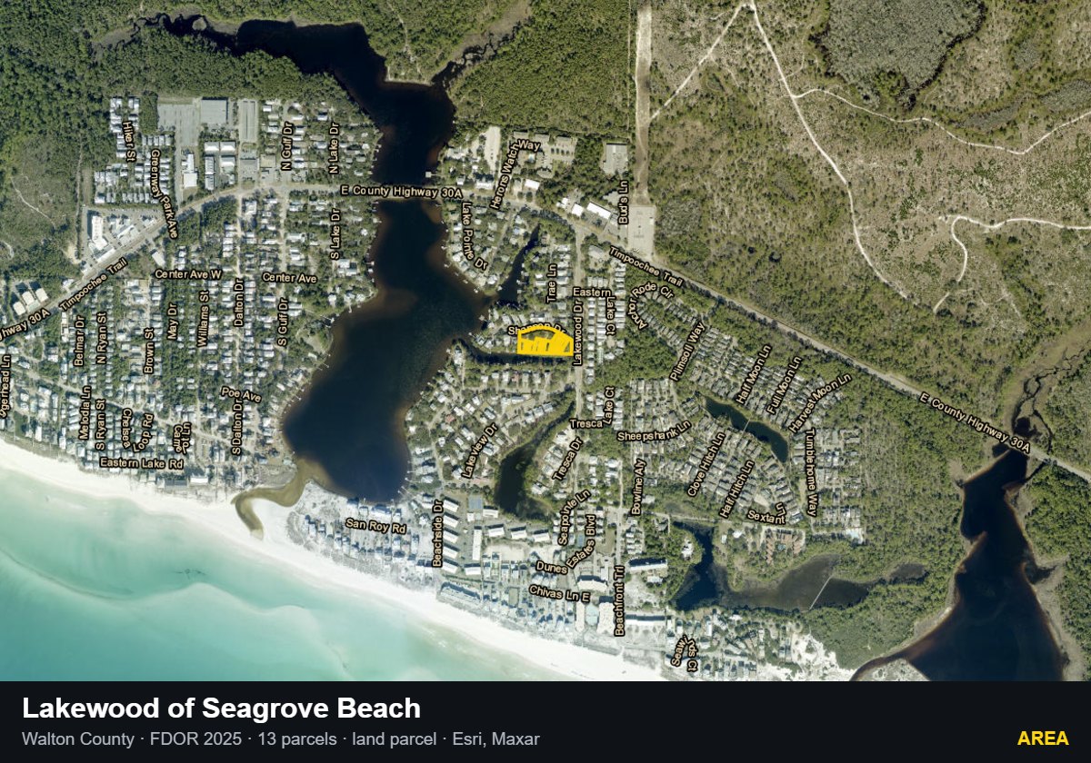 Lakewood of Seagrove Beach — Area parcel record