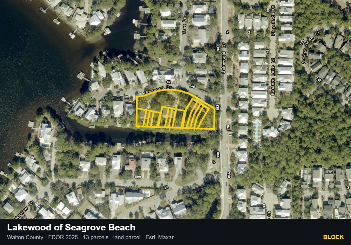 Lakewood of Seagrove Beach — Block parcel record