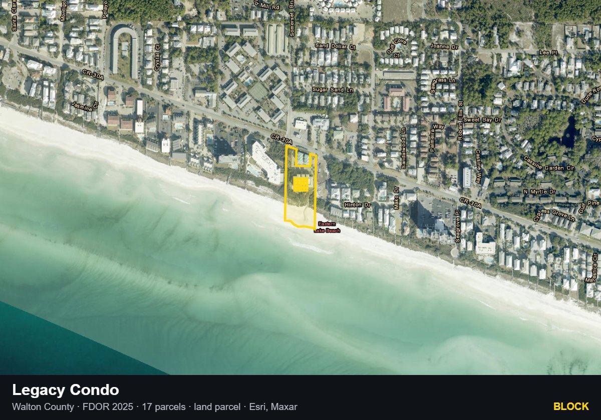Legacy Condo — Block parcel record