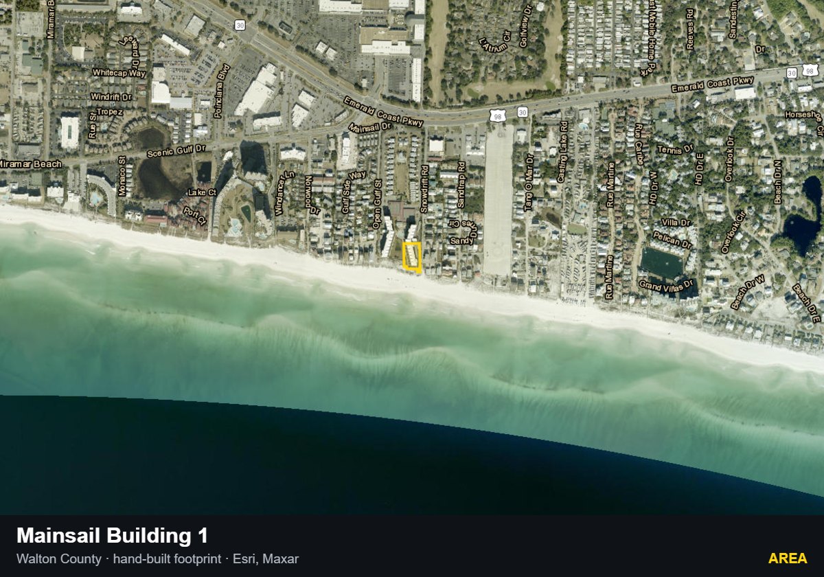 Mainsail Building 1 — Area parcel record