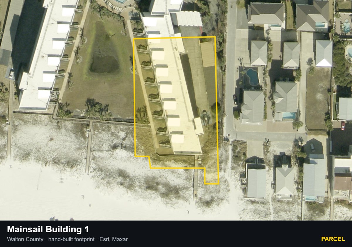 Mainsail Building 1 — Parcel parcel record