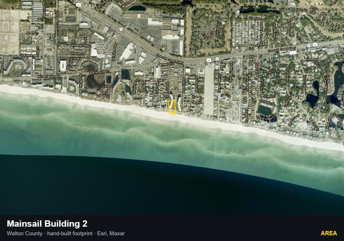 Mainsail Building 2 — Area parcel record
