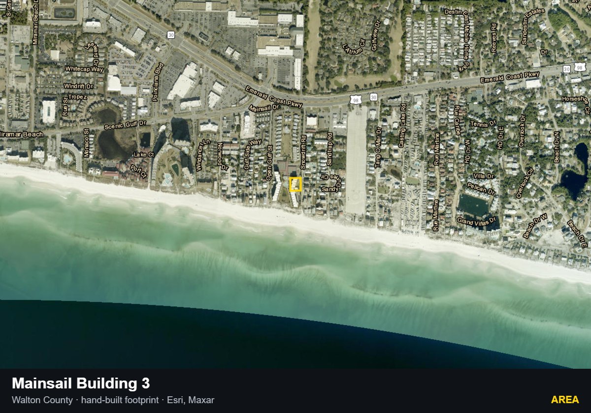 Mainsail Building 3 — Area parcel record