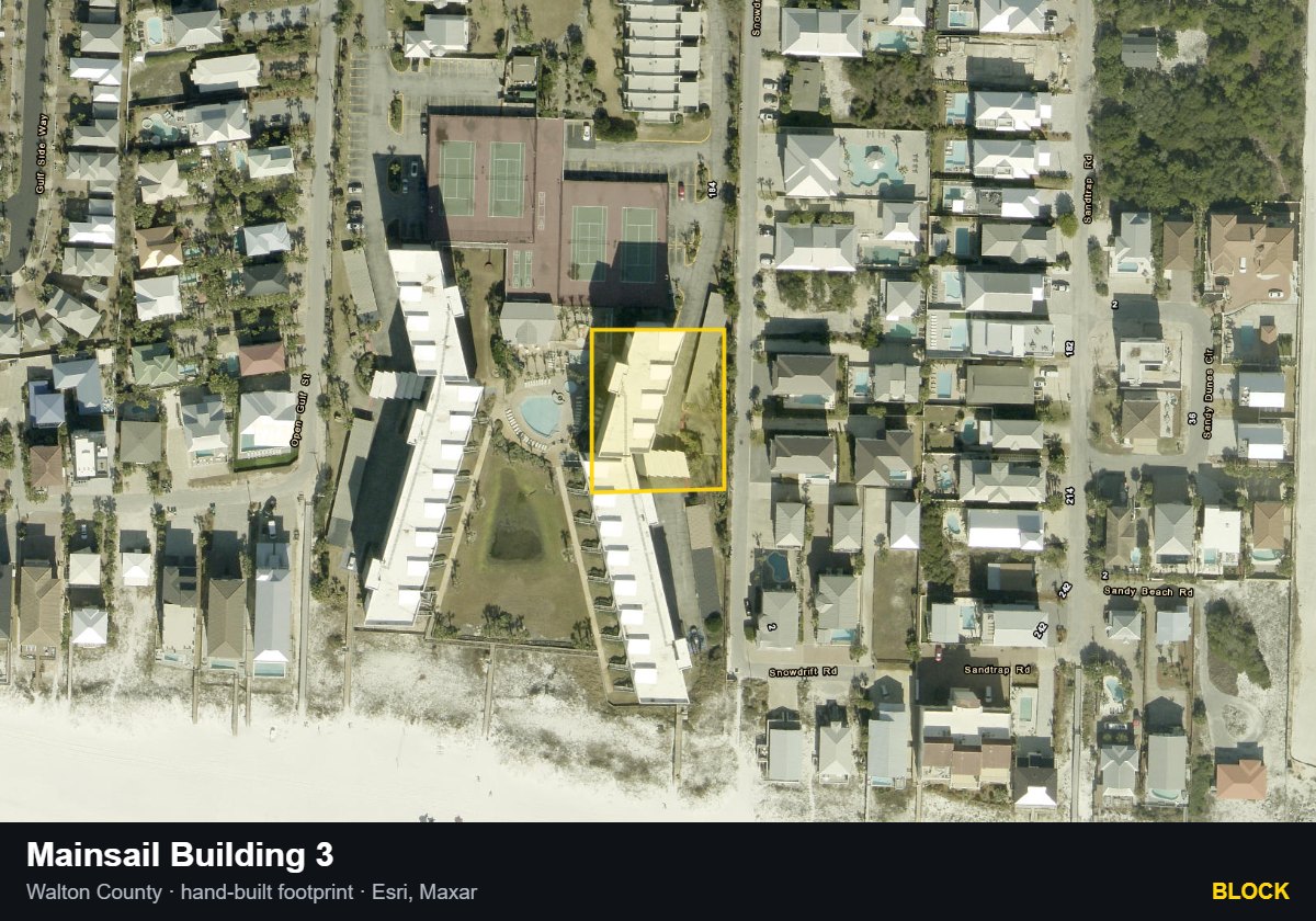 Mainsail Building 3 — Block parcel record