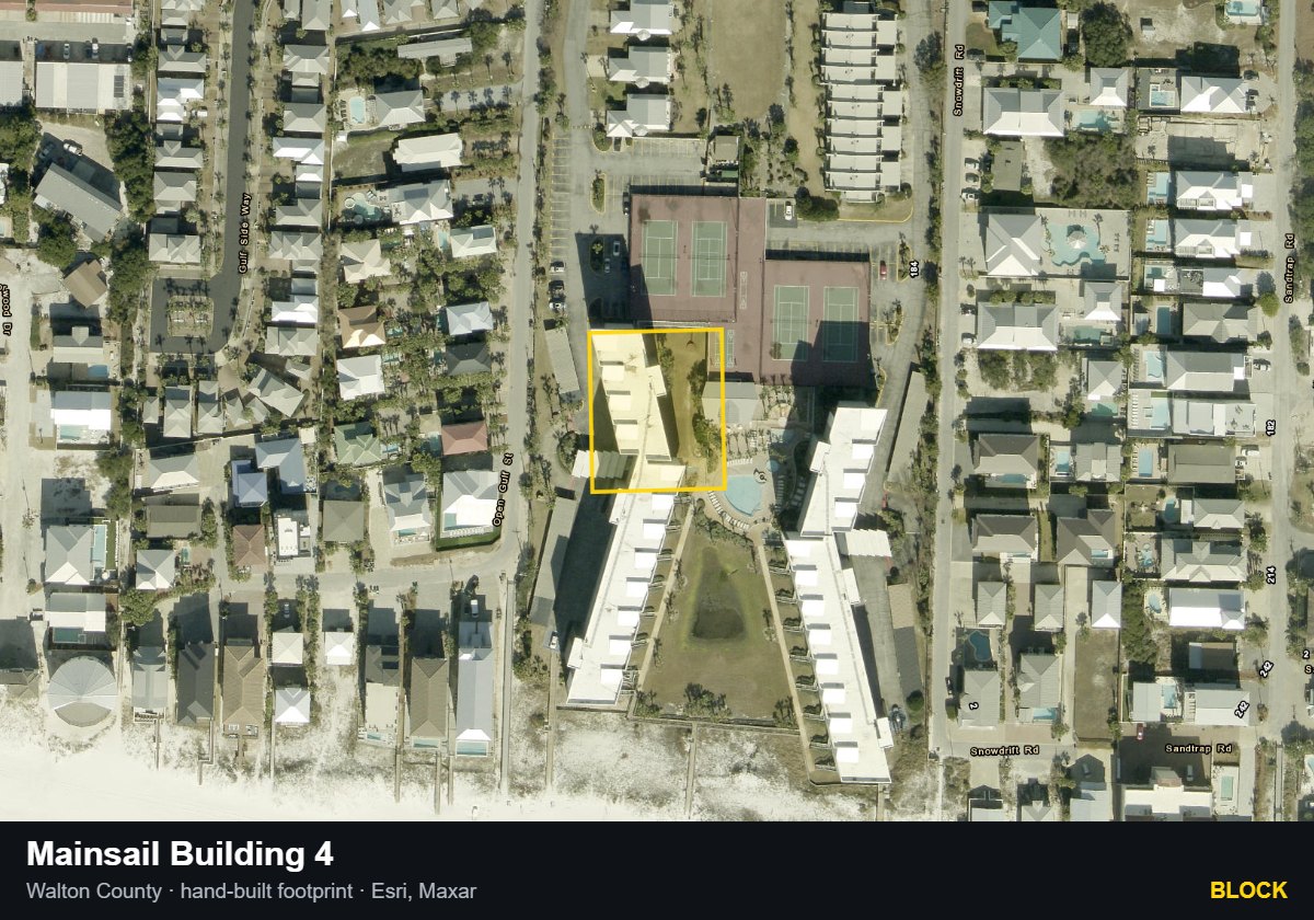 Mainsail Building 4 — Block parcel record