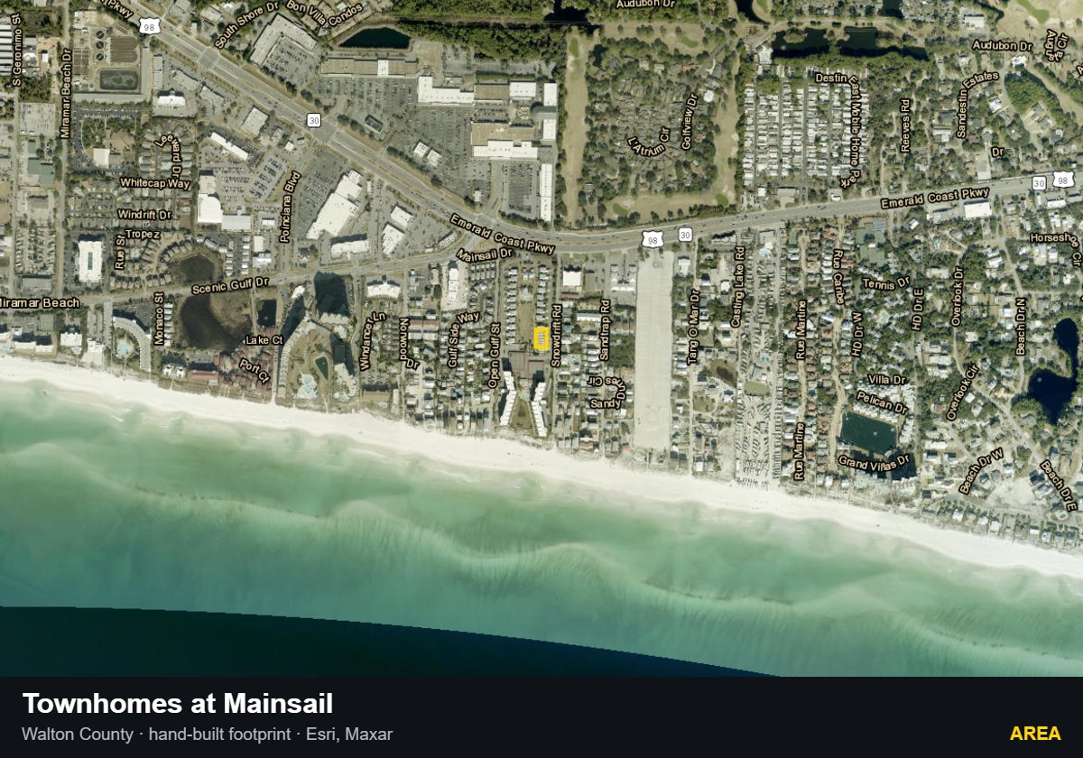 Townhomes at Mainsail — Area parcel record