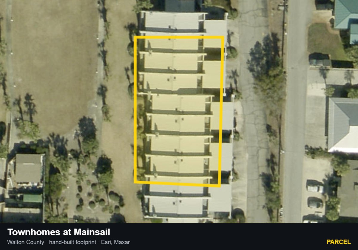 Townhomes at Mainsail — Parcel parcel record