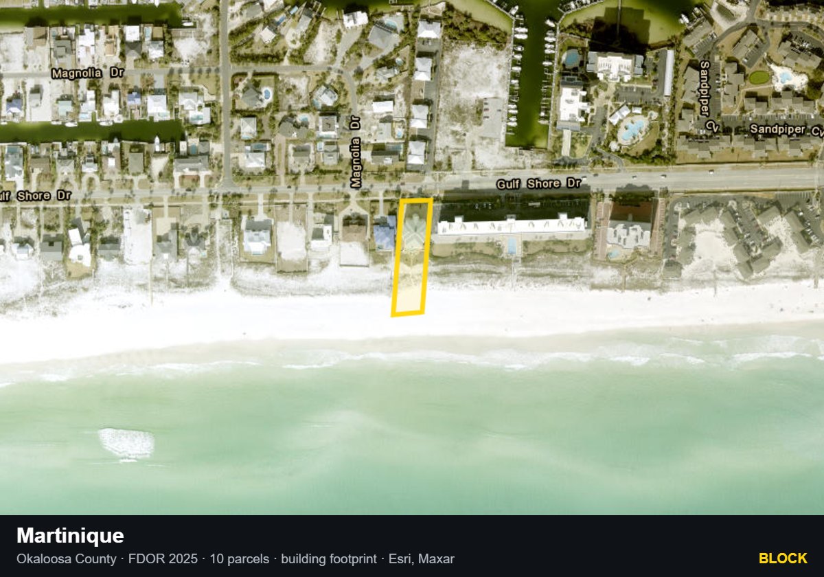 Martinique — Block parcel record