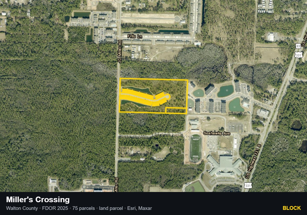 Miller's Crossing — Block parcel record