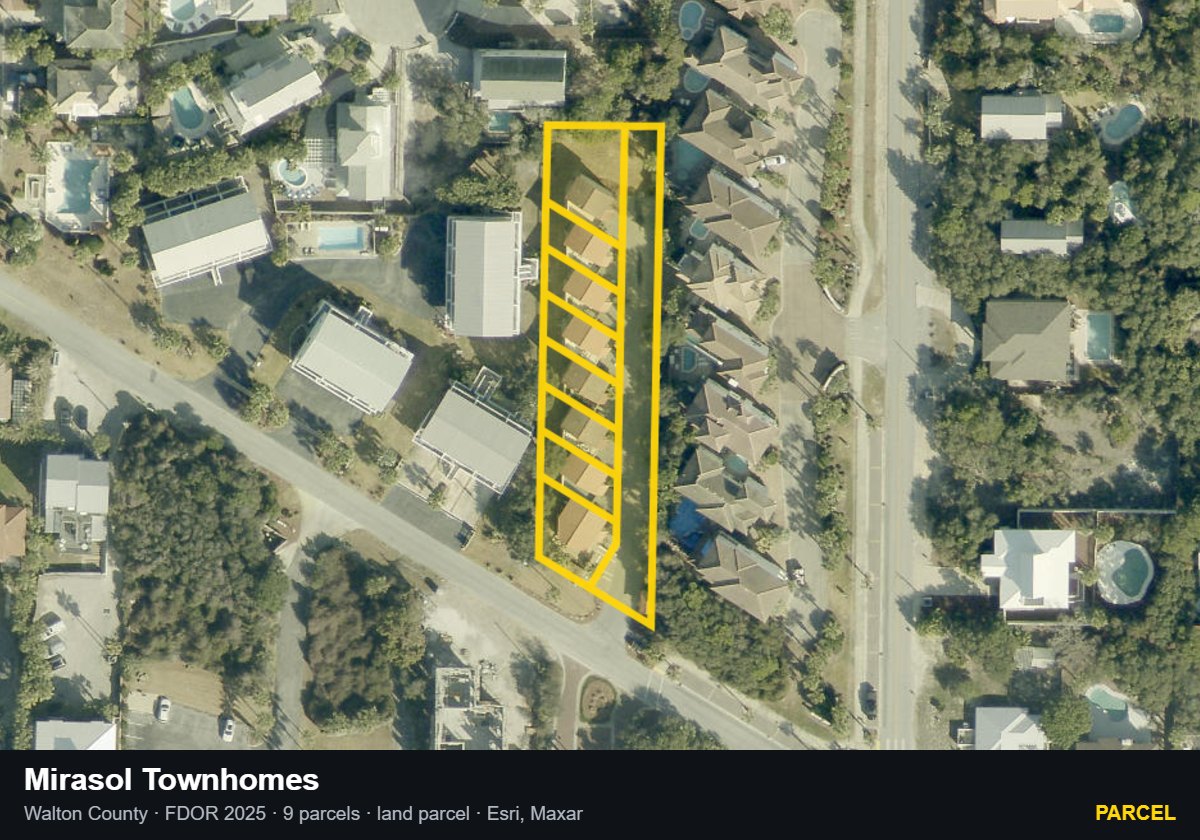 Mirasol Townhomes — Parcel parcel record