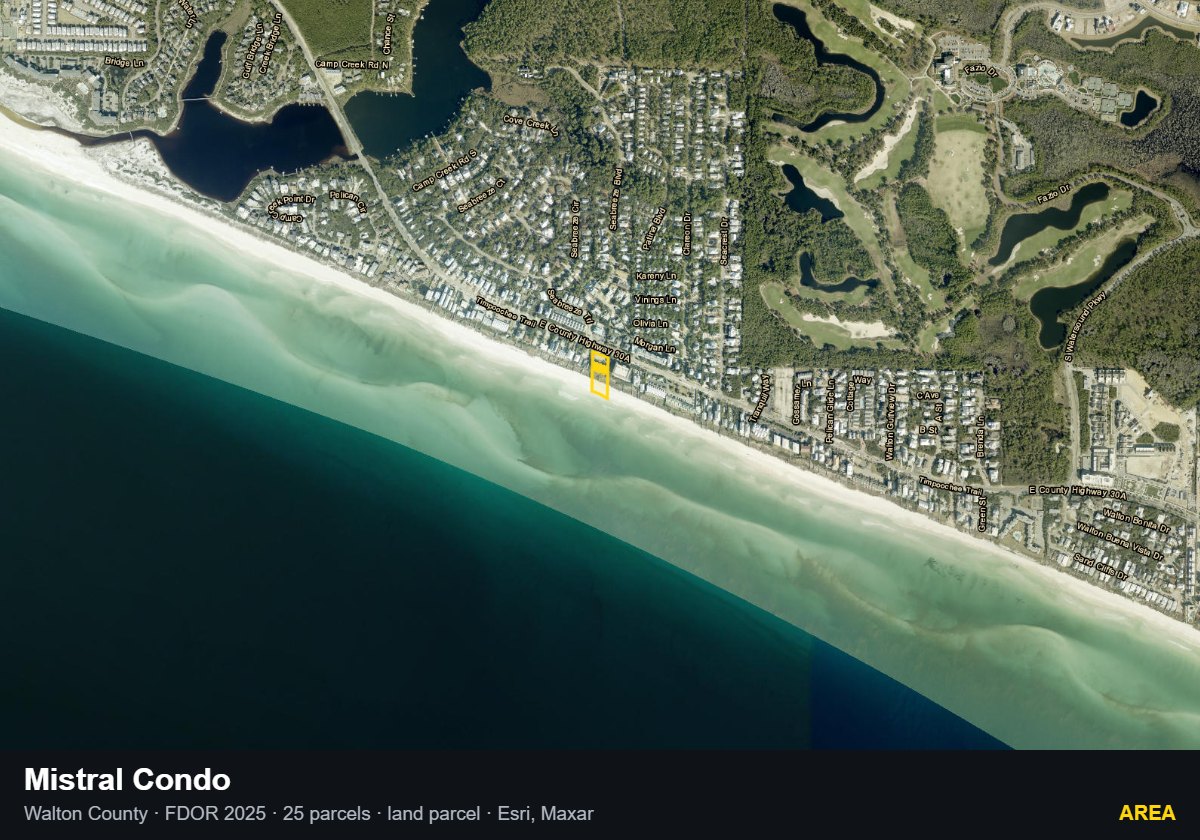 Mistral Condo — Area parcel record