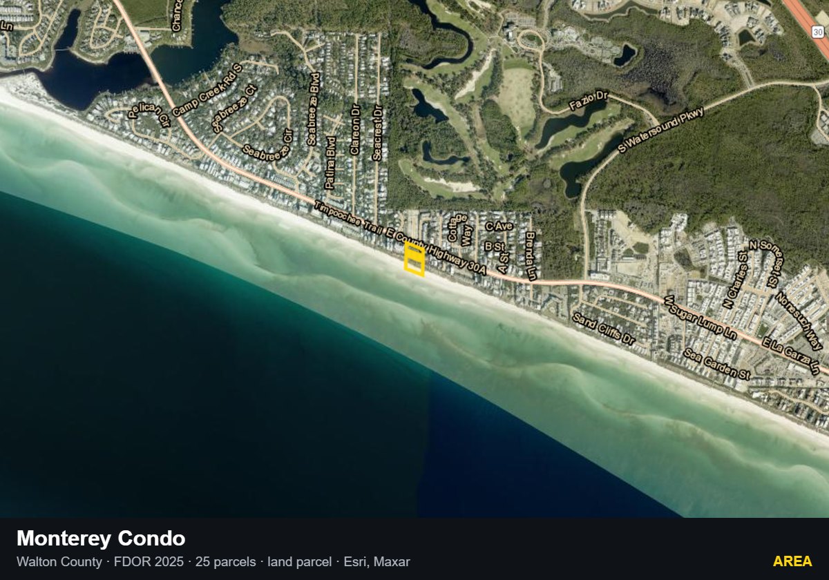 Monterey Condo — Area parcel record