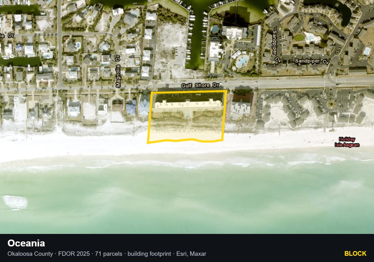 Oceania — Block parcel record