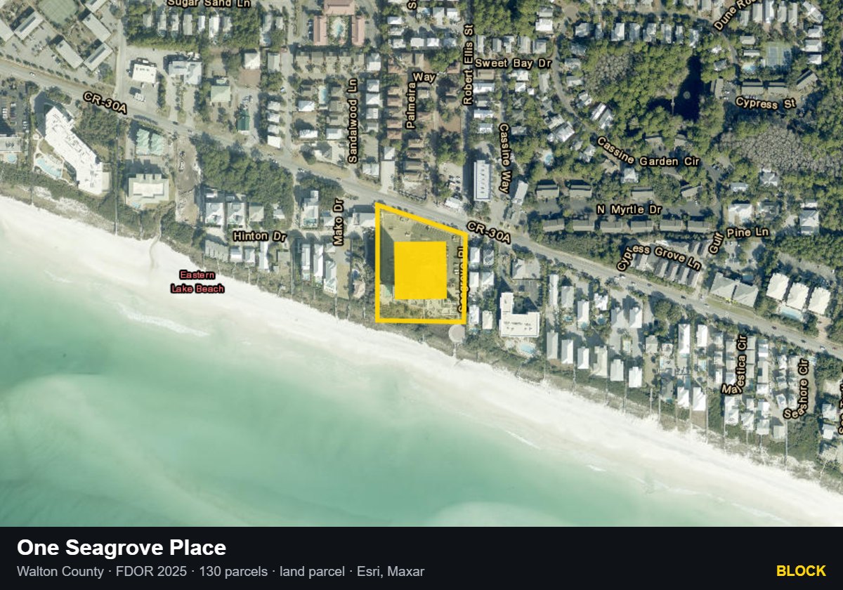 One Seagrove Place — Block parcel record