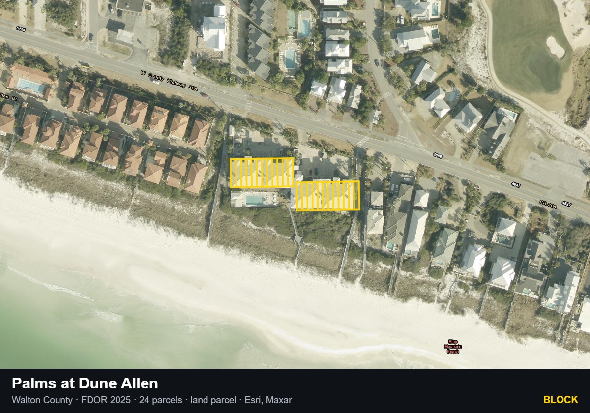 Palms at Dune Allen — Block parcel record