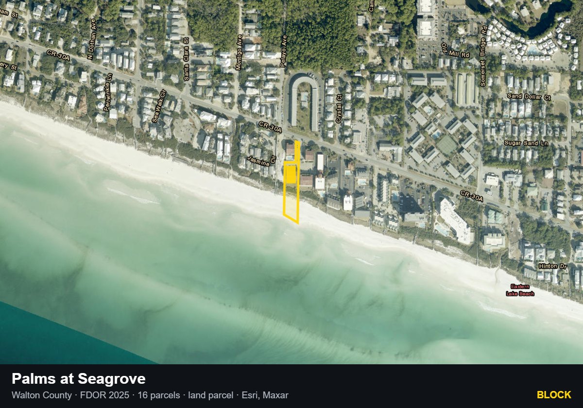 Palms at Seagrove — Block parcel record