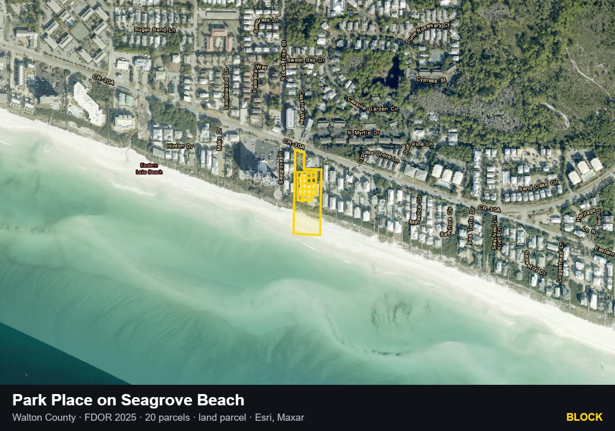 Park Place on Seagrove Beach — Block parcel record
