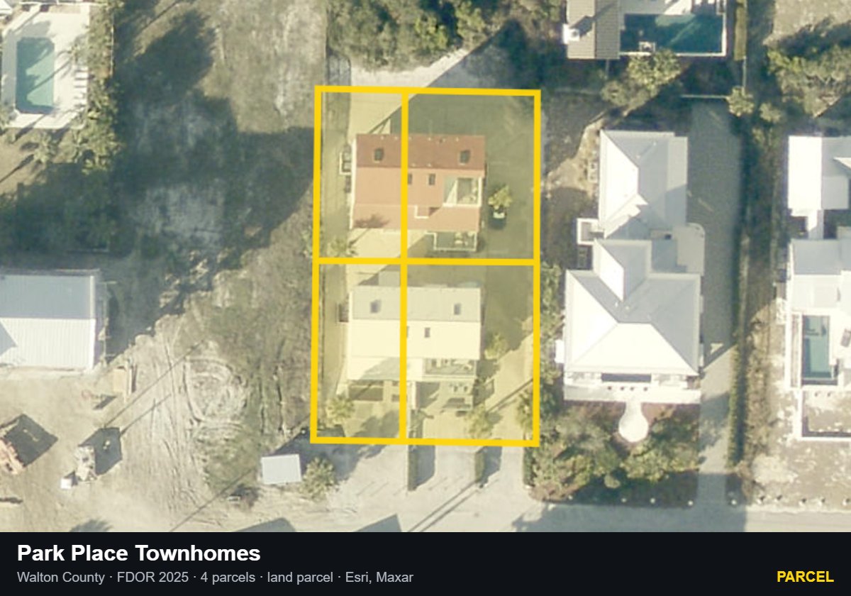 Park Place Townhomes — Parcel parcel record
