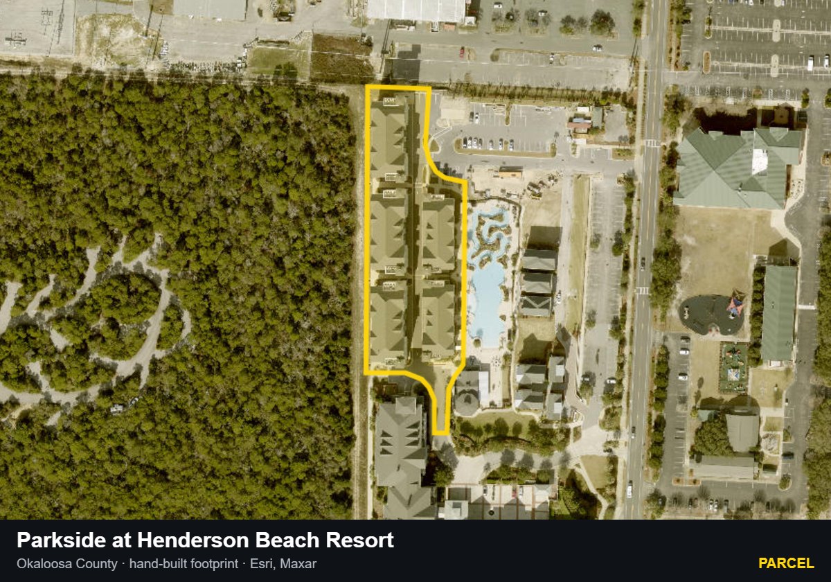 Parkside at Henderson Beach Resort — Parcel parcel record