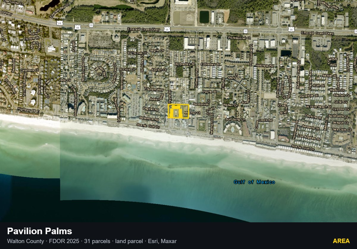 Pavilion Palms — Area parcel record