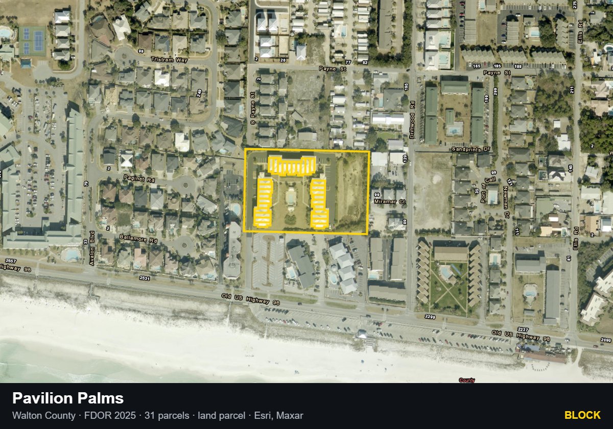 Pavilion Palms — Block parcel record