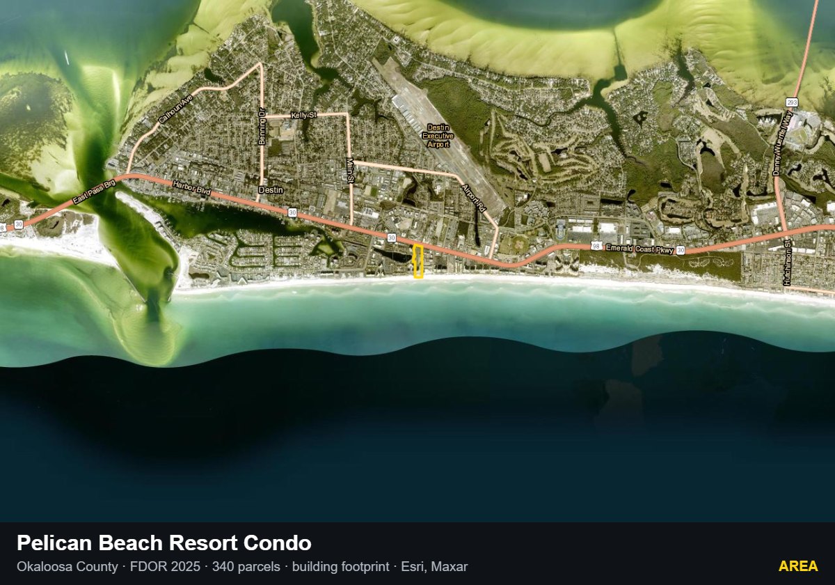 Pelican Beach Resort Condo — Area parcel record