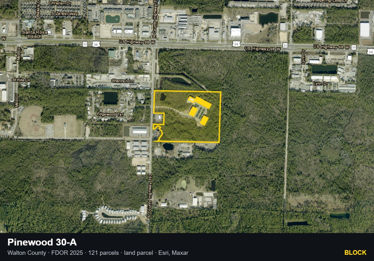 Pinewood 30-A — Block parcel record