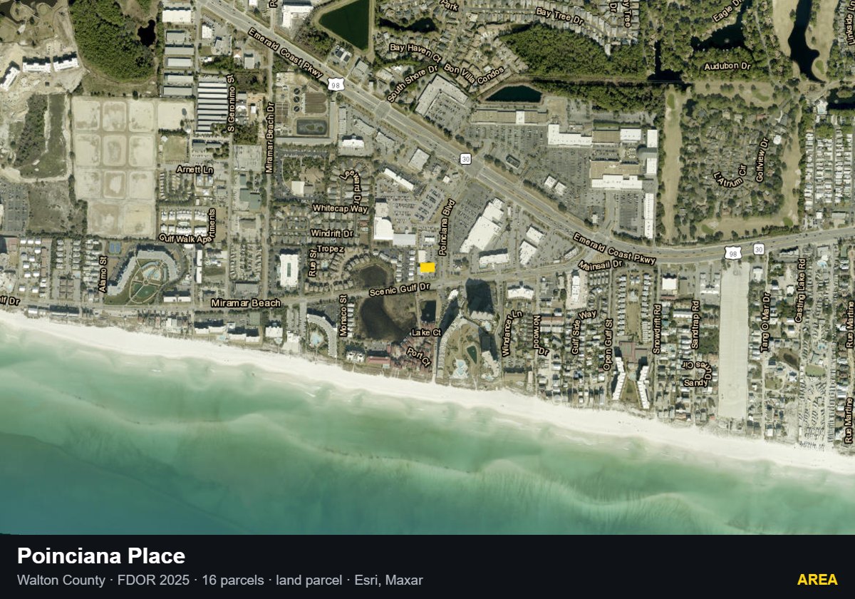 Poinciana Place — Area parcel record