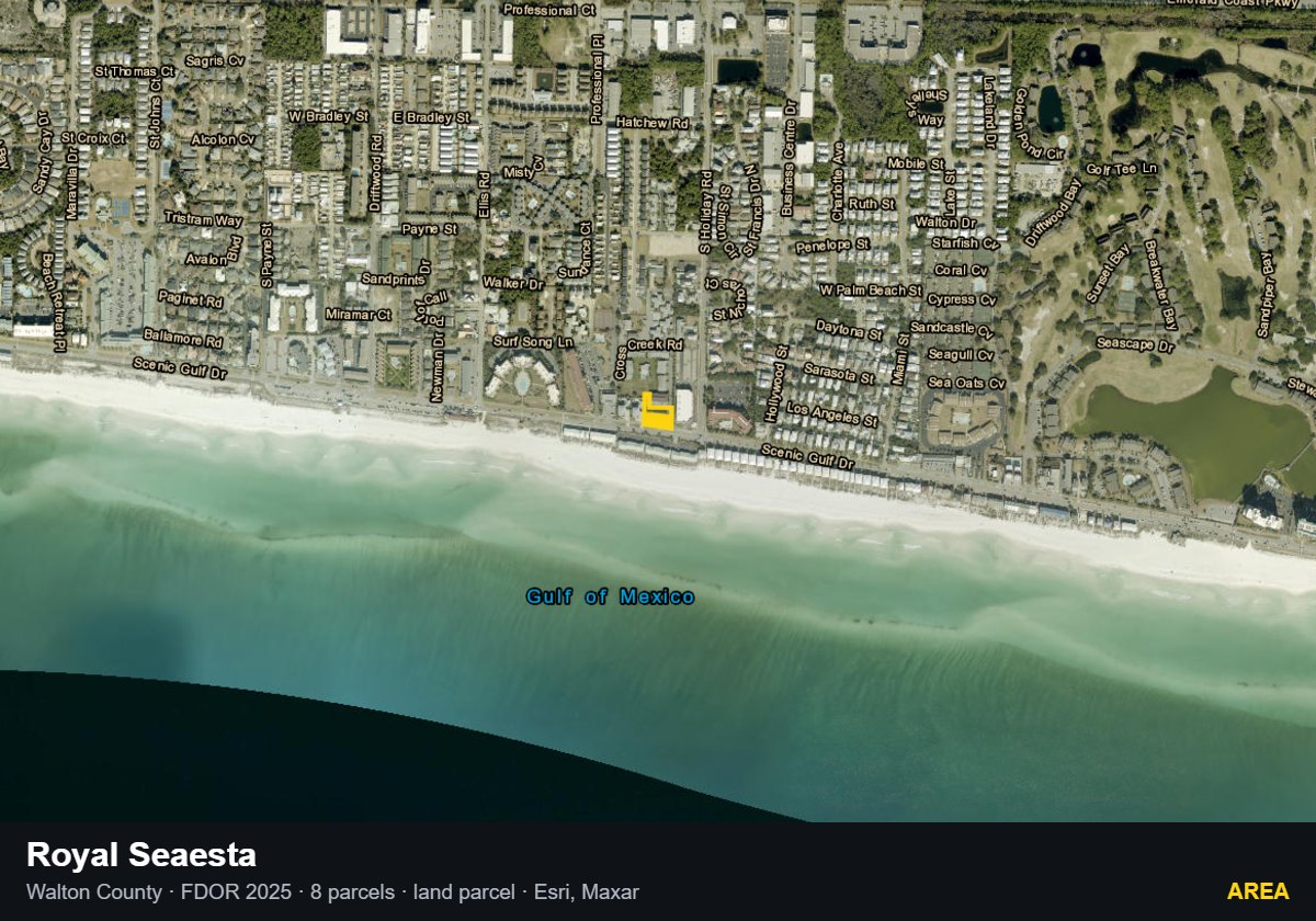 Royal Seaesta — Area parcel record