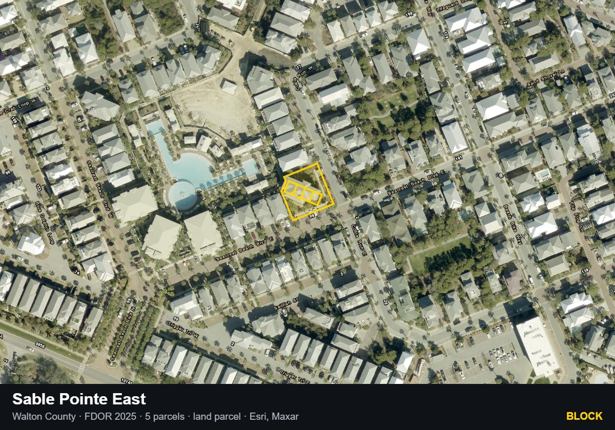 Sable Pointe East — Block parcel record