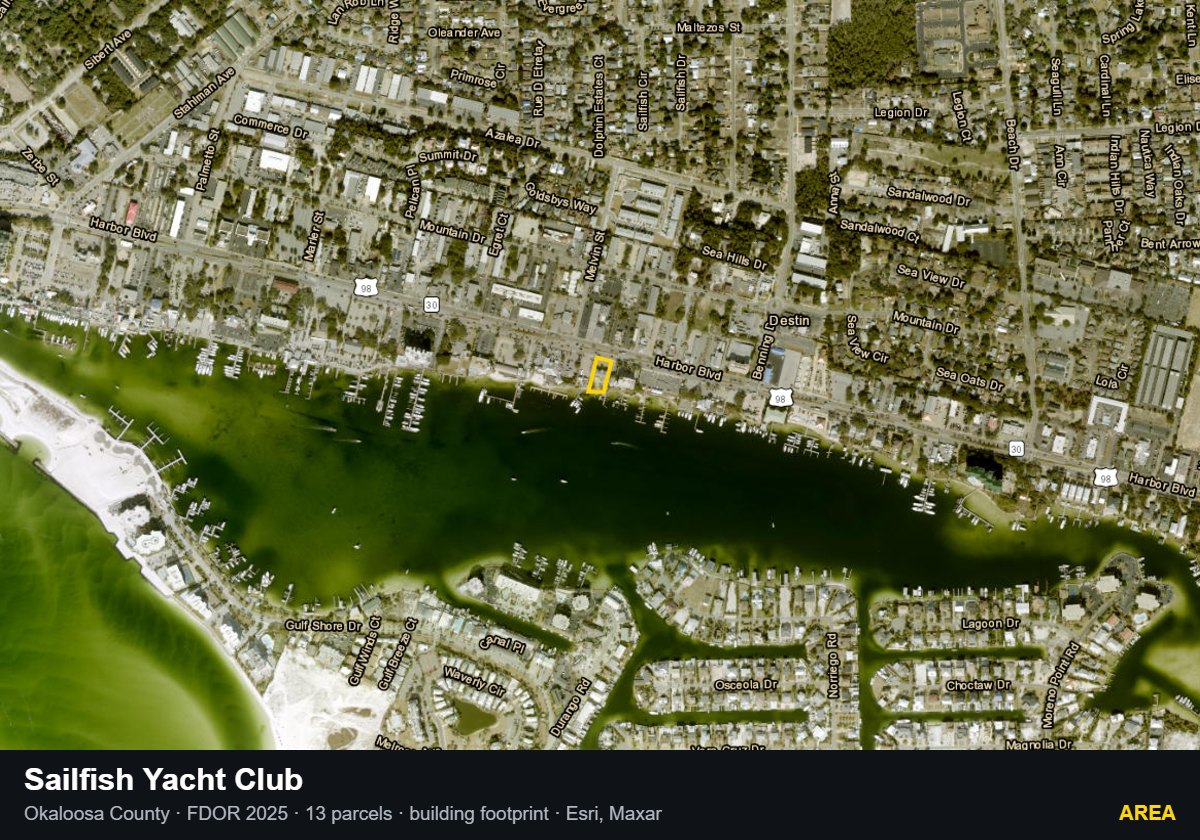 Sailfish Yacht Club — Area parcel record