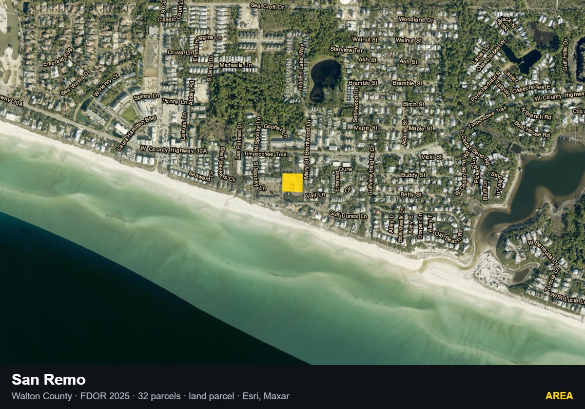 San Remo — Area parcel record