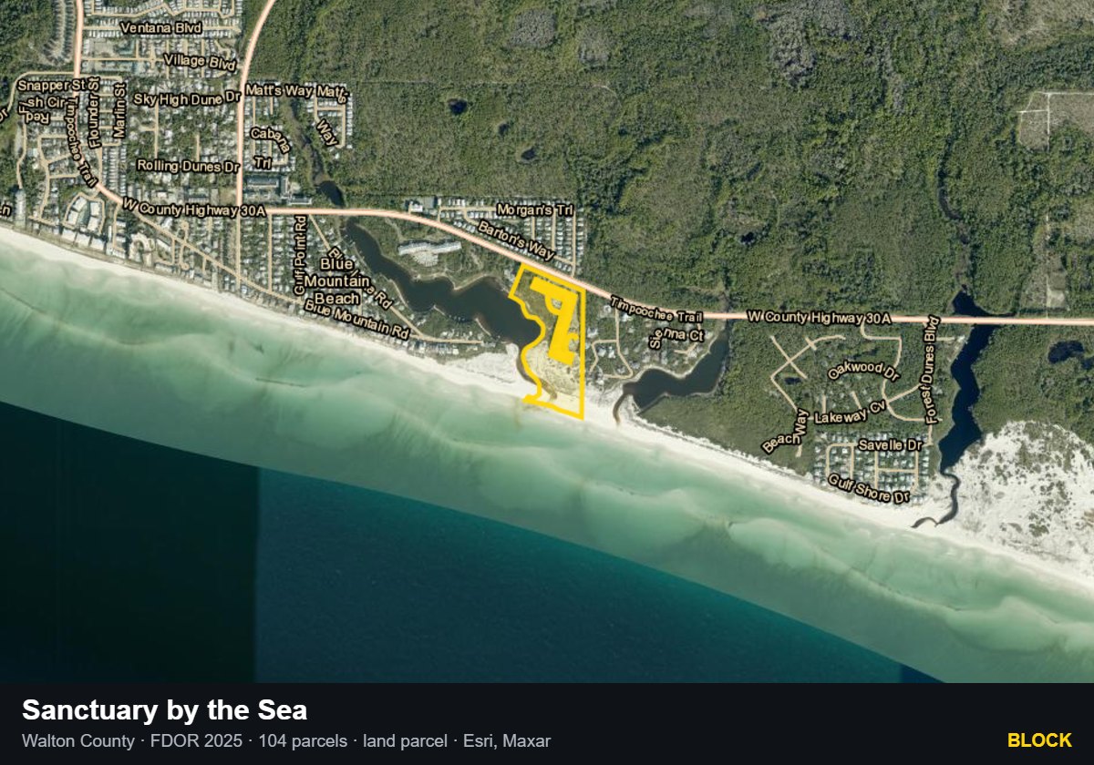 Sanctuary by the Sea — Block parcel record