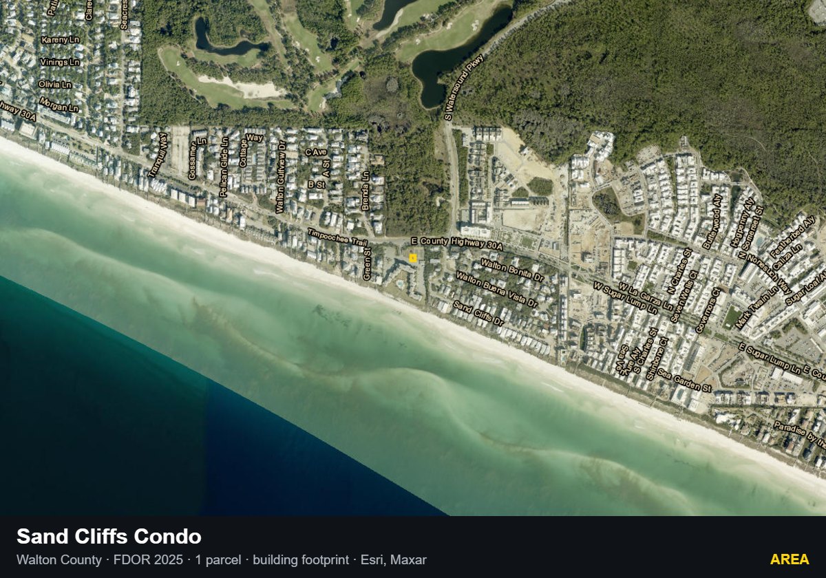Sand Cliffs Condo — Area parcel record