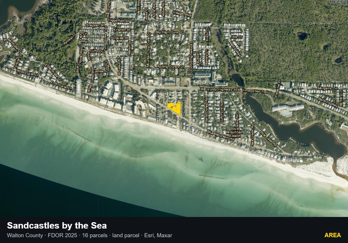 Sandcastles by the Sea — Area parcel record