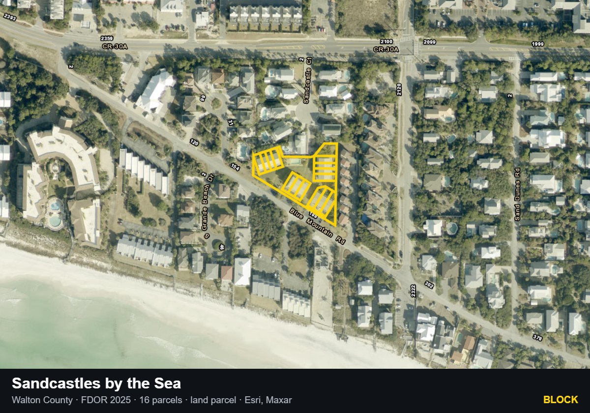 Sandcastles by the Sea — Block parcel record