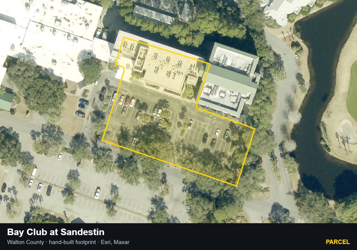 Bay Club at Sandestin — Parcel parcel record