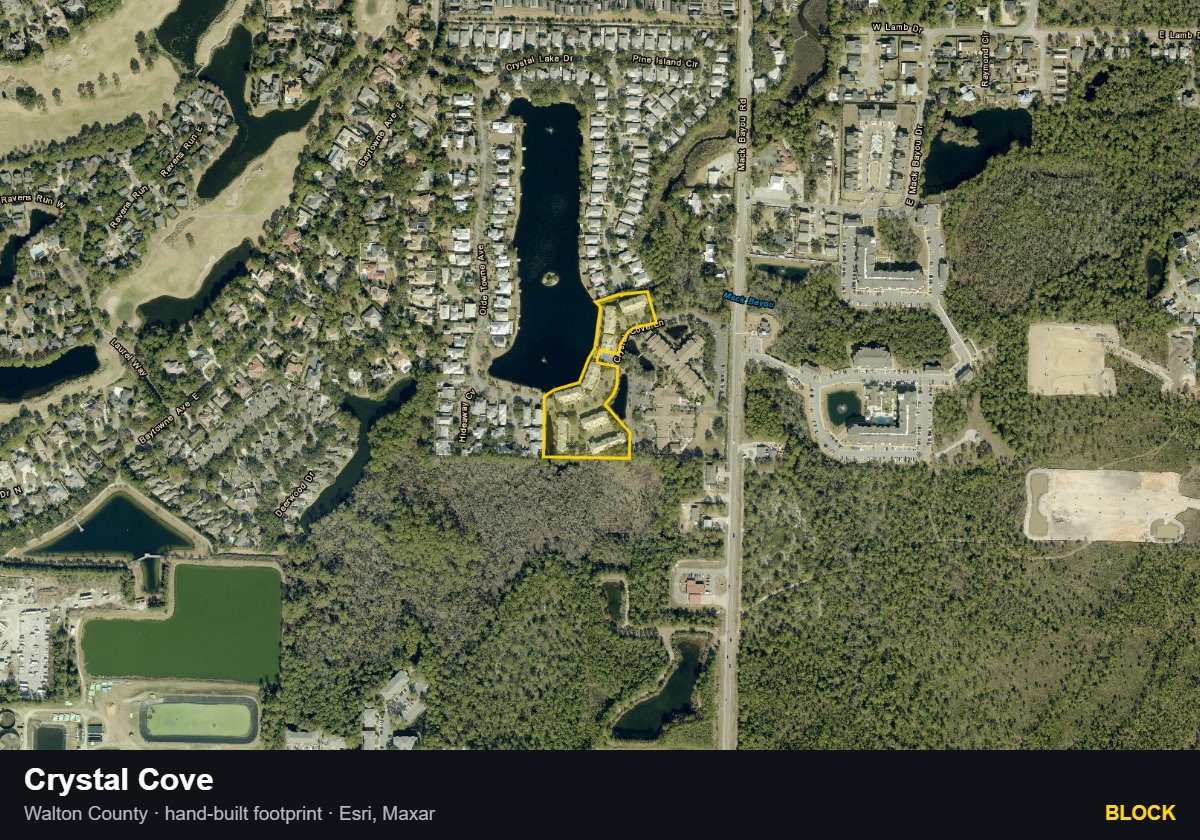 Crystal Cove — Block parcel record