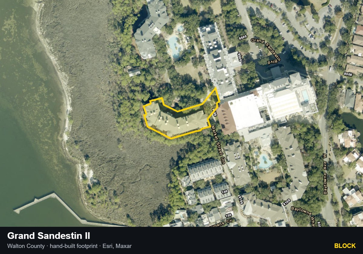 Grand Sandestin II — Block parcel record