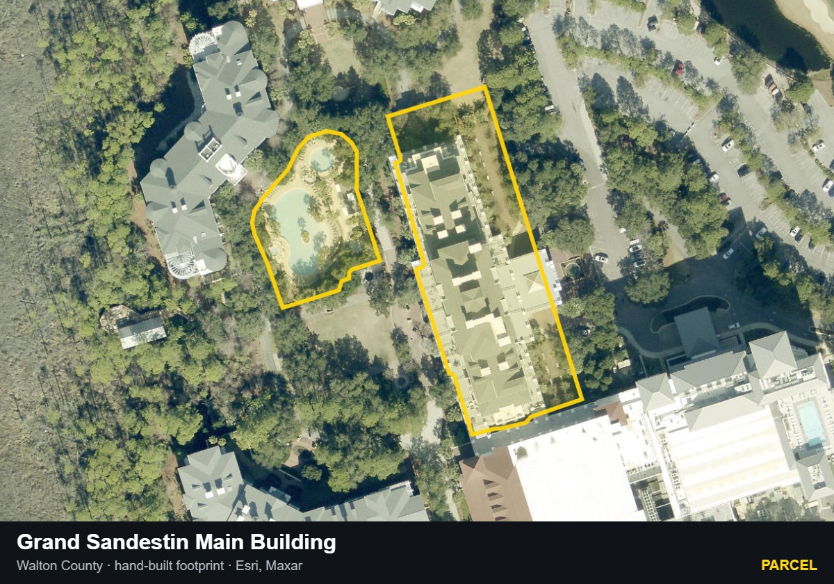 Grand Sandestin Main Building — Parcel parcel record