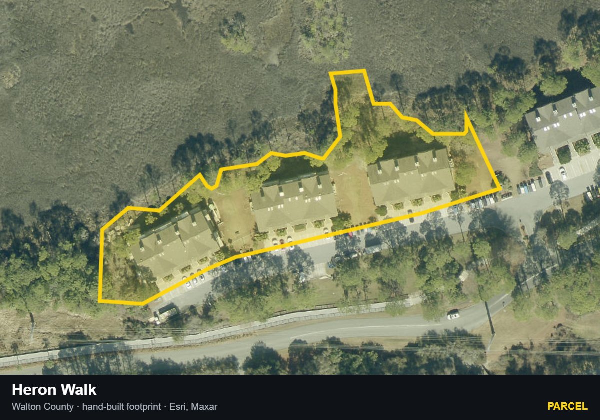 Heron Walk — Parcel parcel record