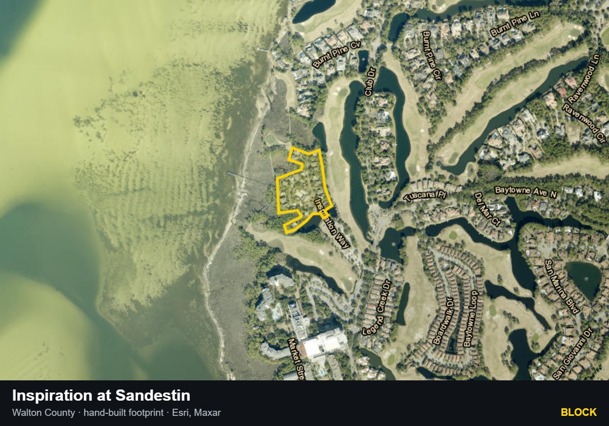 Inspiration at Sandestin — Block parcel record